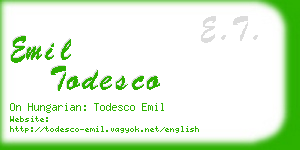 emil todesco business card